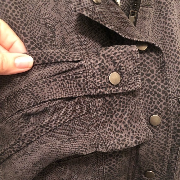 Rails Collins Jet Cobra Short Linen Blend Jacket In Jet XS Black Grey Pockets - Picture 9 of 14